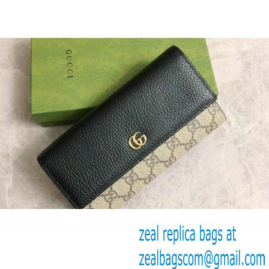 Gucci GG Marmont continental wallet 456116 Black - Click Image to Close
