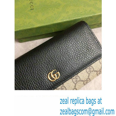Gucci GG Marmont continental wallet 456116 Black - Click Image to Close