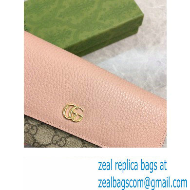 Gucci GG Marmont continental wallet 456116 Pink - Click Image to Close