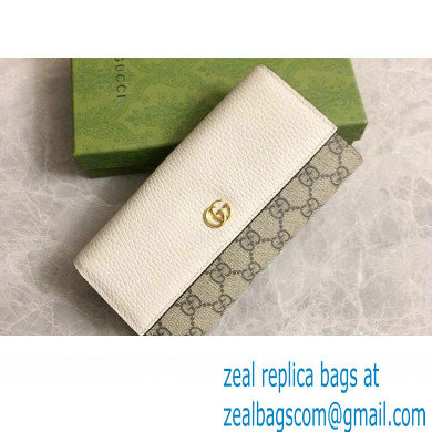 Gucci GG Marmont continental wallet 456116 White - Click Image to Close