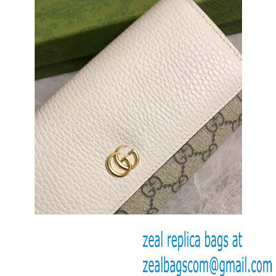 Gucci GG Marmont continental wallet 456116 White