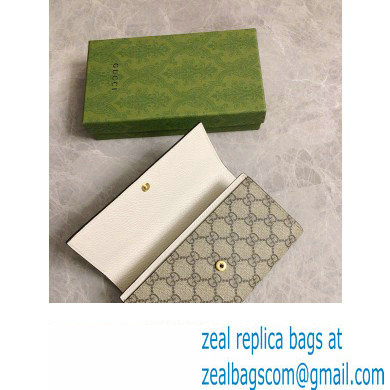 Gucci GG Marmont continental wallet 456116 White
