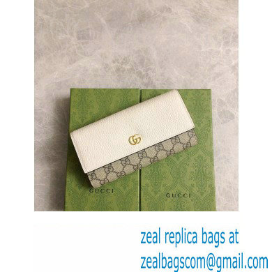 Gucci GG Marmont continental wallet 456116 White