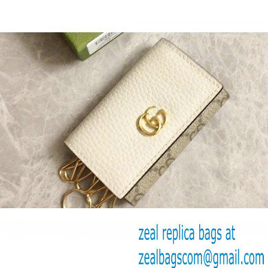 Gucci GG Marmont key case wallet 456118 White