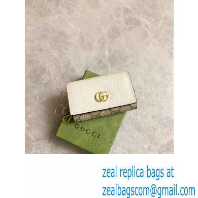 Gucci GG Marmont key case wallet 456118 White