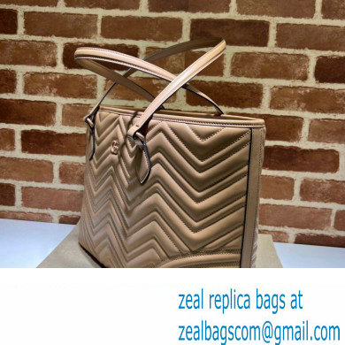 Gucci GG Marmont large tote bag 739684 matelasse chevron leather Beige 2024 - Click Image to Close