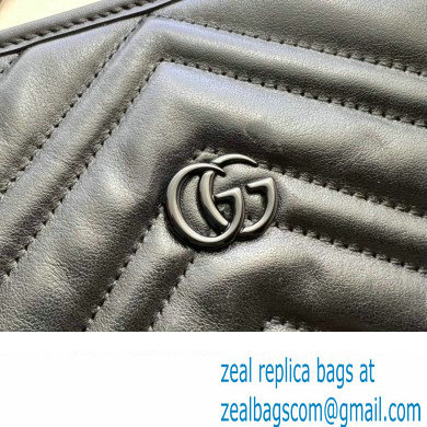 Gucci GG Marmont large tote bag 739684 matelasse chevron leather Black 2024 - Click Image to Close