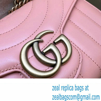 Gucci GG Marmont matelasse mini Bag 474575 Leather Peach - Click Image to Close