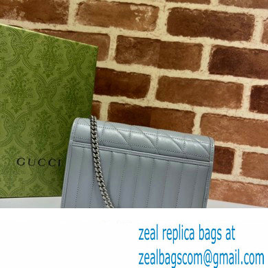 Gucci GG Marmont matelasse mini Bag 474575 leather Gray with Antique silver-toned hardware