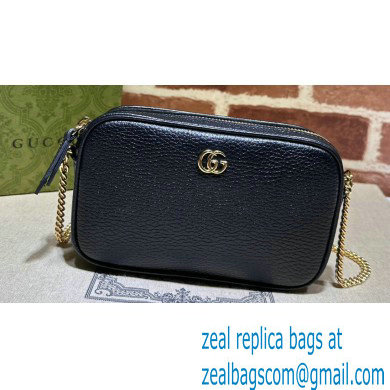 Gucci GG Marmont mini shoulder bag 772759 leather Black - Click Image to Close