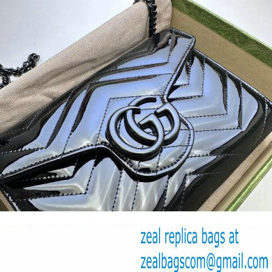Gucci GG Marmont patent Mini Bag 474575 Black 2024
