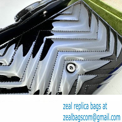 Gucci GG Marmont patent Mini Bag 474575 Black 2024 - Click Image to Close