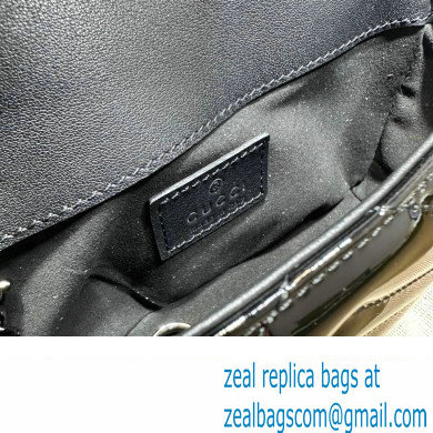 Gucci GG Marmont patent Super Mini shoulder bag 476433 Black 2024