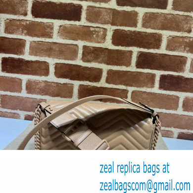 Gucci GG Marmont shoulder bag 734814 leather Nude with Brass hardware 2024 - Click Image to Close