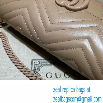 Gucci GG Marmont shoulder bag 734814 leather Nude with Brass hardware 2024 - Click Image to Close