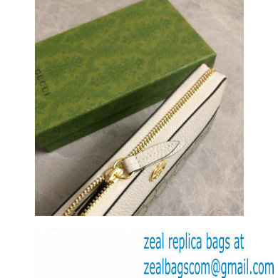 Gucci GG Marmont zip around wallet 456117 White
