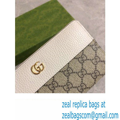 Gucci GG Marmont zip around wallet 456117 White - Click Image to Close