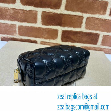 Gucci GG Matelasse beauty case bag 726047 Leather Black