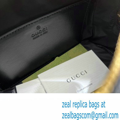 Gucci GG Matelasse beauty case bag 726047 Leather Black