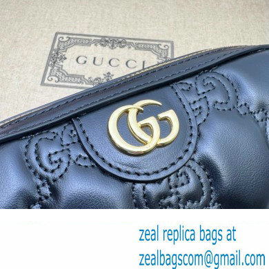 Gucci GG Matelasse beauty case bag 726047 Leather Black - Click Image to Close