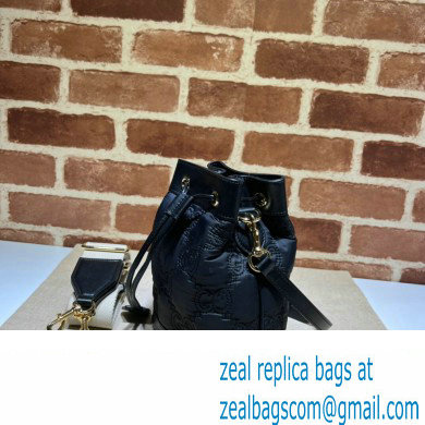 Gucci GG Matelasse bucket bag 728231 Nylon Black - Click Image to Close