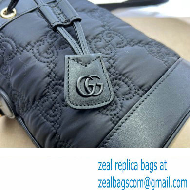 Gucci GG Matelasse bucket bag 728231 Nylon Black - Click Image to Close