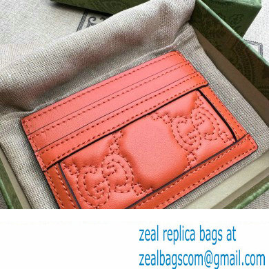 Gucci GG Matelasse card case 723790 in Orange leather - Click Image to Close