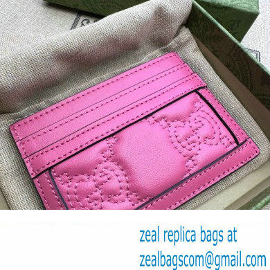 Gucci GG Matelasse card case 723790 in Pink leather