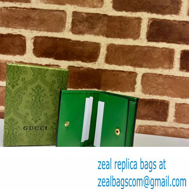 Gucci GG Matelasse card case Wallet 723786 in Green leather - Click Image to Close