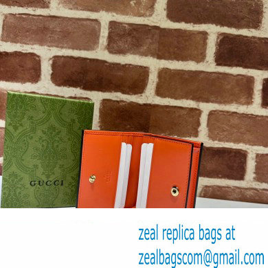 Gucci GG Matelasse card case Wallet 723786 in Orange leather - Click Image to Close