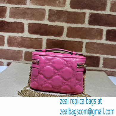 Gucci GG Matelasse top handle mini bag ?23770 Fuchsia - Click Image to Close