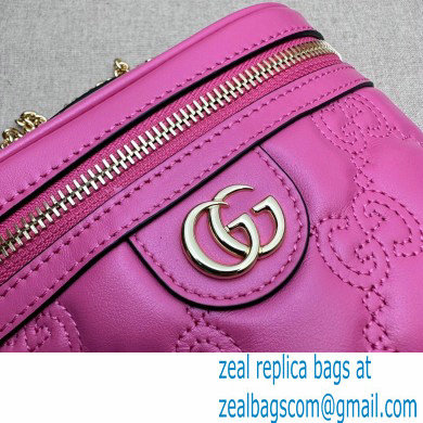 Gucci GG Matelasse top handle mini bag ?23770 Fuchsia - Click Image to Close