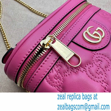 Gucci GG Matelasse top handle mini bag ?23770 Fuchsia