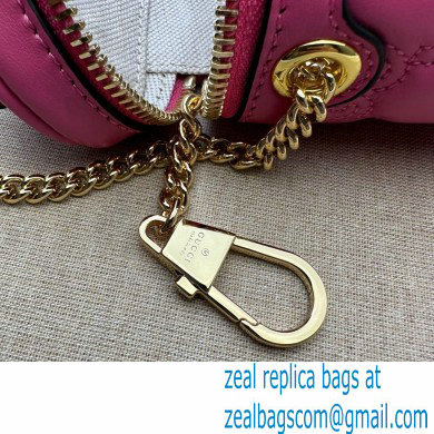 Gucci GG Matelasse top handle mini bag ?23770 Fuchsia