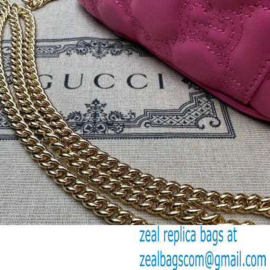 Gucci GG Matelasse top handle mini bag ?23770 Fuchsia