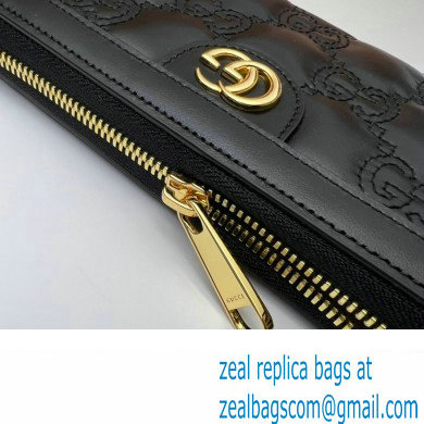 Gucci GG Matelasse zip-around wallet 723784 in Black leather