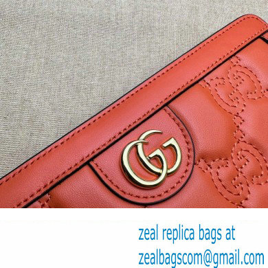 Gucci GG Matelasse zip-around wallet 723784 in Orange leather