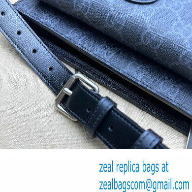 Gucci GG belt bag with Interlocking G 746300 Grey and black GG Supreme canvas 2024 - Click Image to Close