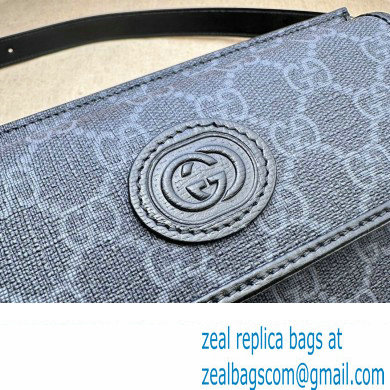 Gucci GG belt bag with Interlocking G 746300 Grey and black GG Supreme canvas 2024