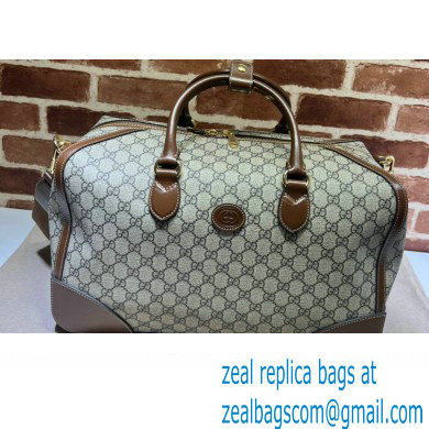 Gucci GG canvas Duffle bag with Interlocking G 696014 Beige 2023