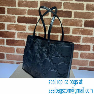Gucci GG matelasse medium tote bag 631685 Nylon Black - Click Image to Close