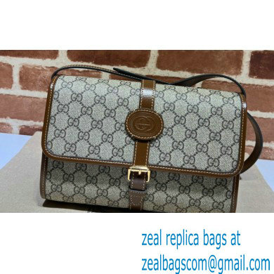 Gucci GG messenger bag with Interlocking G 745679 Beige