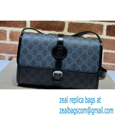 Gucci GG messenger bag with Interlocking G 745679 Black - Click Image to Close