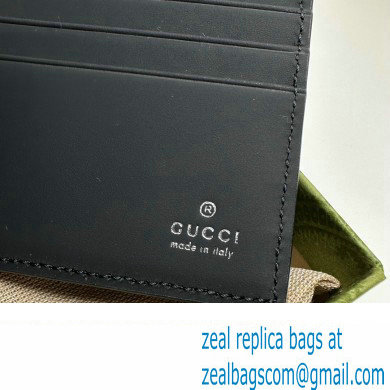 Gucci GG rubber-effect Bi-fold wallet 771309 in Black leather