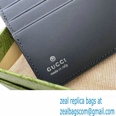 Gucci GG rubber-effect Bi-fold wallet 771311 in Black leather