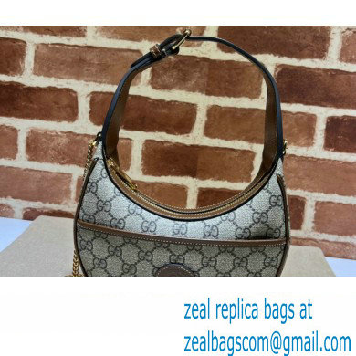 Gucci Half-moon-shaped mini bag with Interlocking G 726843 GG canvas Beige