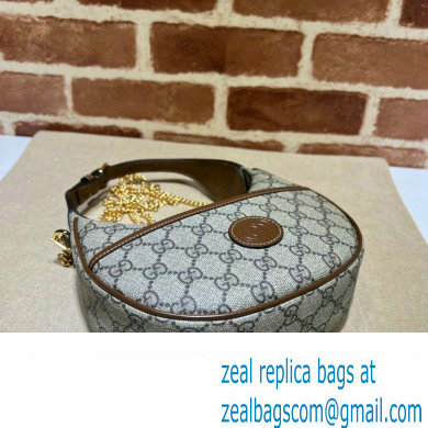 Gucci Half-moon-shaped mini bag with Interlocking G 726843 GG canvas Beige - Click Image to Close