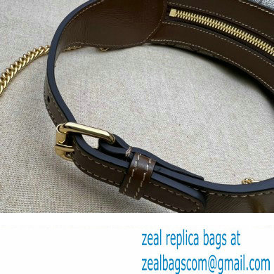 Gucci Half-moon-shaped mini bag with Interlocking G 726843 GG canvas Beige