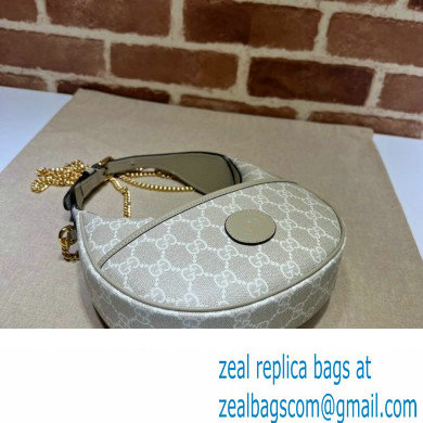 Gucci Half-moon-shaped mini bag with Interlocking G 726843 GG canvas Oatmeal - Click Image to Close