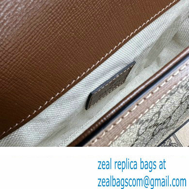 Gucci Horsebit 1955 Mini shoulder bag 774209 Beige and ebony GG Supreme canvas with Brown Demetra trim - Click Image to Close